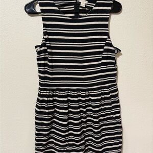 J.Crew Striped Black and White Dress